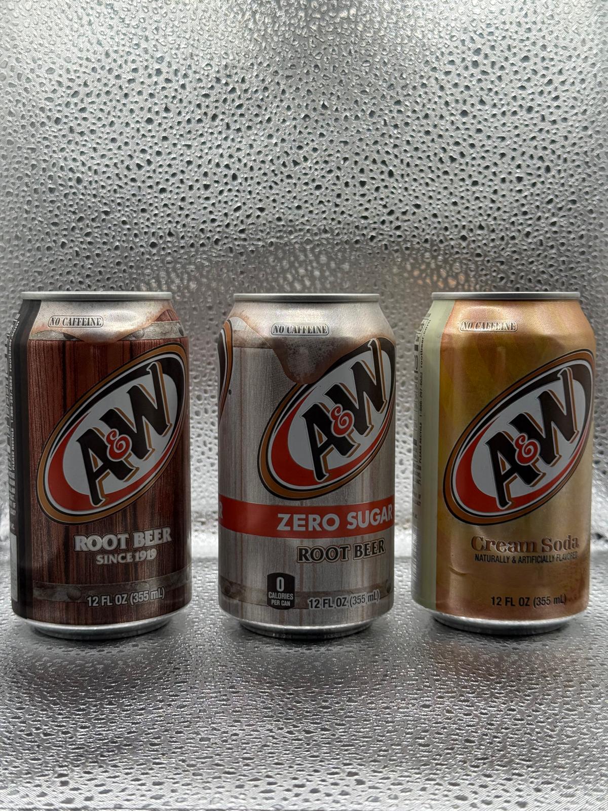 A&W Root Beer and Cream Soda variety 3-pack